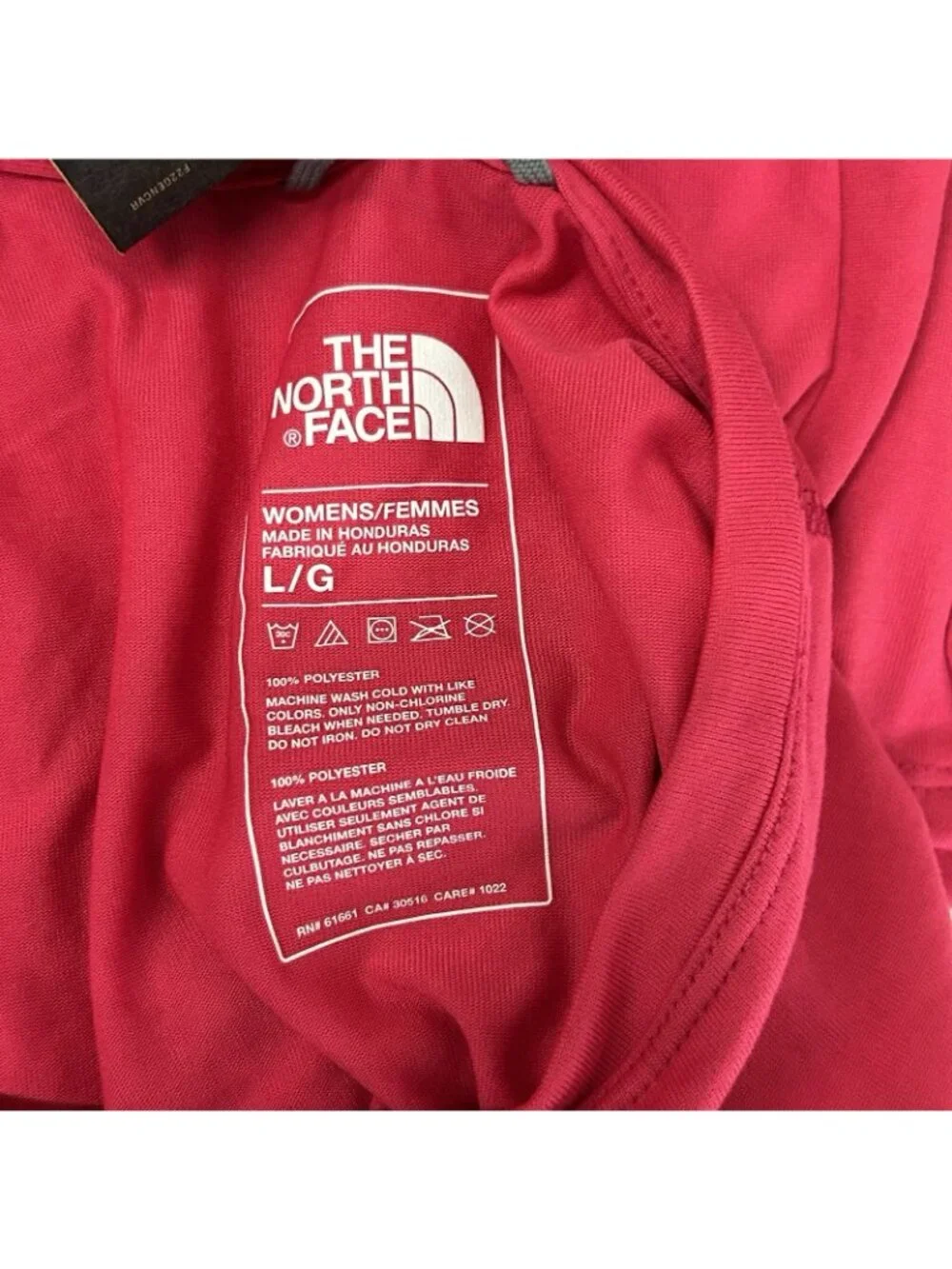 The North Face Women’s L Pink Abstract Logo Crew Neck Short Sleeve T-Shirt NWT - Picture 3 of 11